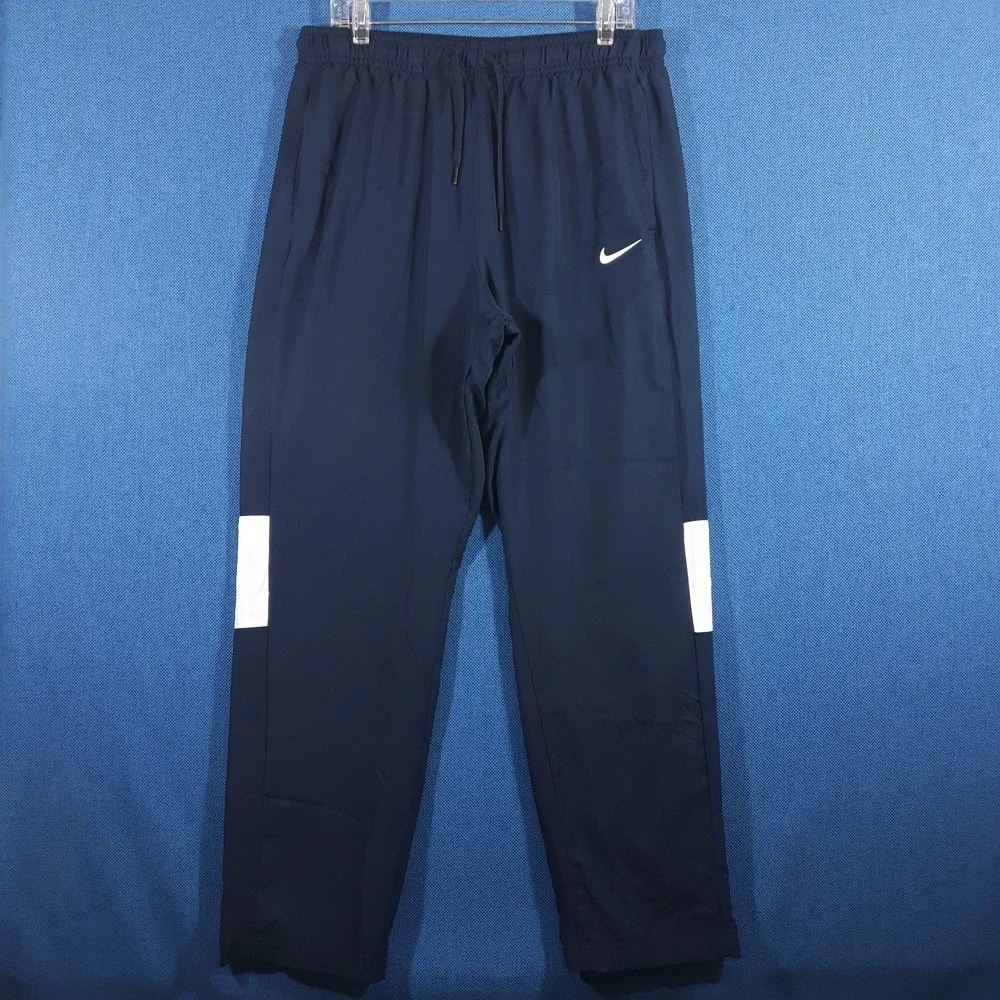 Nike Track Pants Mens 2XL Inseam 32 Dri-Fit Blue Lined Elastic Waist